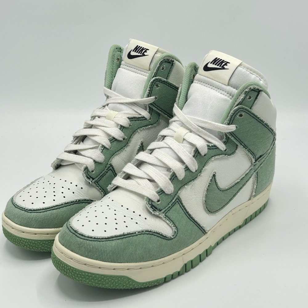 Nike Dunk High 1985 Enamel Green Denim, Women’s size 7, Excellent condition
